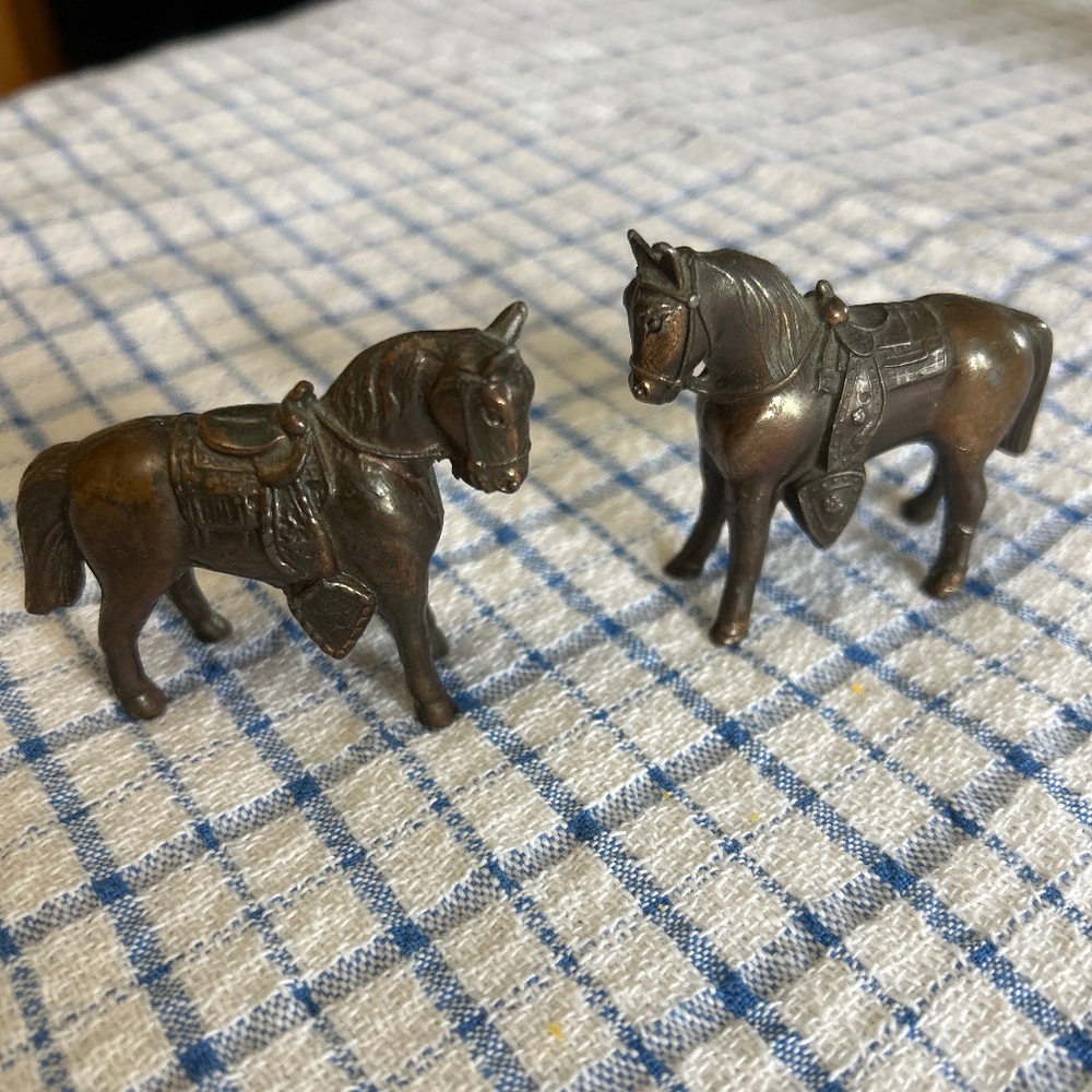 MCM Bronze Horse Figurines - Set of 2